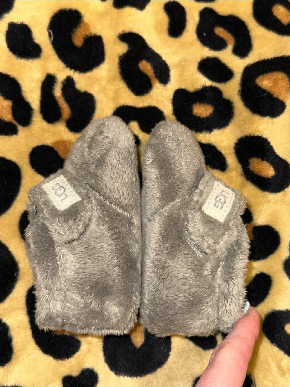 UGG Gray Baby Bixbee Crib Shoes